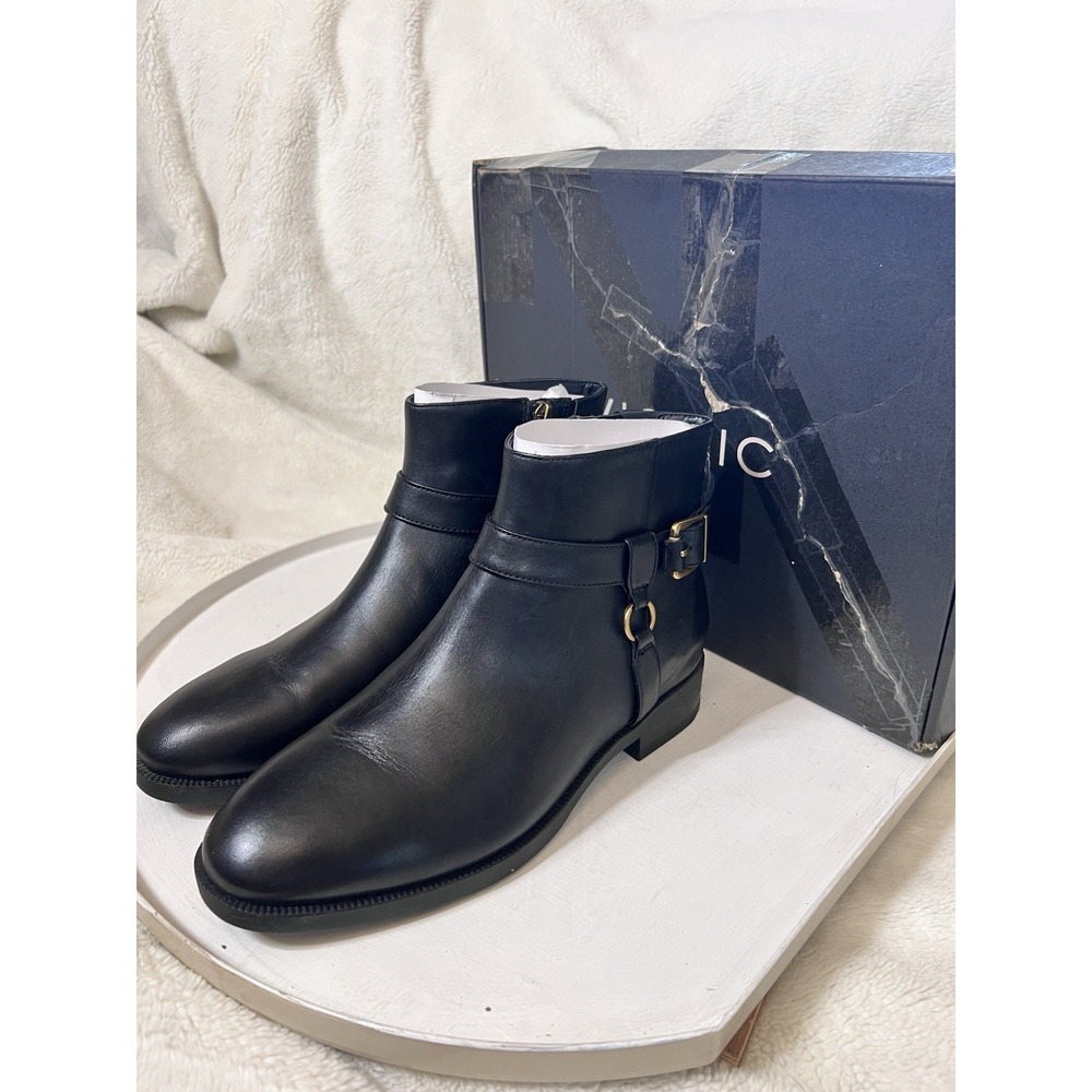Vionic Rhiannon Black Leather Booties Sz 9 New In Box